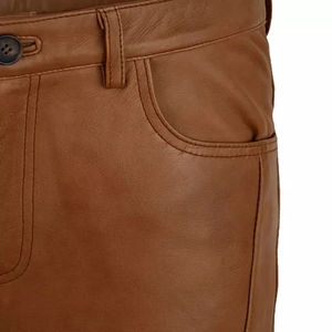 Pantalon en cuir pour homme respirant, élégant, confortable, léger, coupe régulière, durable, doux, de haute qualité, écologique - Product Image 2