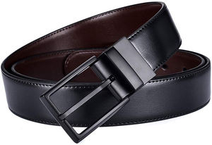 Ceinture habillée en cuir de vachette véritable personnalisée pour hommes ceinture réversible ceinture large remorquage pour hommes prix raisonnable OEM 2025 - Product Image 3