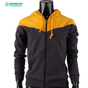 Sweat-shirt à capuche unisexe en molleton 100 % coton de haute qualité, personnalisable, à fermeture éclair, séchage rapide, respirant, pour l'hiver – Vente en gros - Product Image 2