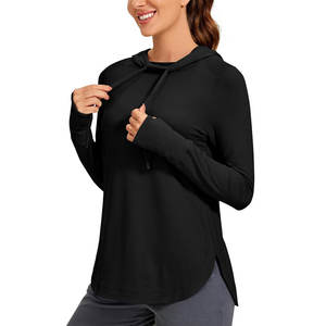 Women's Long Sleeve Workout <b>Hoodie</b> <b>With</b> <b>Thumb</b> <b>Hole</b> - Product Image 3
