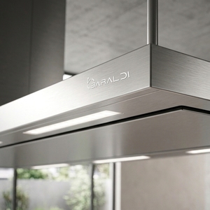 Made in Italy Steel Island Hood ELEA ISOLA High Quality Range Hood LED Light Chimney <b>Kitchen</b> Exhaust Cooking 146x60cm - Product Image 3