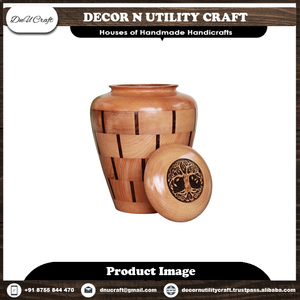 Handcrafted Eco-Friendly Carved Rosewood Cremation Urn Decorative Wooden Cylindrical <b>Tabletop</b> Urns for Human and Pet Bone Ashes - Product Image 6