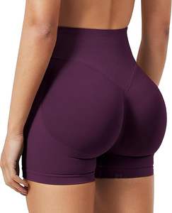 Short de motard pour femme avec poches Taille haute Contrôle du ventre Spandex Workout Yoga Athletic Gym Shorts - Product Image 3