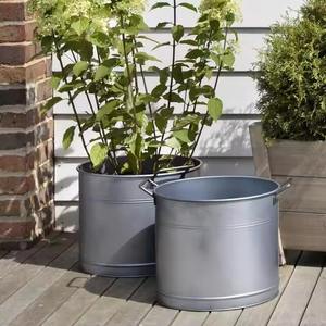 Jardinière en métal galvanisé de haute qualité maison jardin décoratif extérieur Pots de fleurs luxe écologique toutes saisons prix raisonnable - Product Image 1