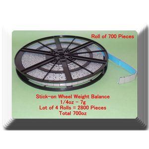 2800 ชิ้น / 4 ม้วน บรรจุ 700 ชิ้น ตุ้มถ่วงล้อแบบติด 1/4 0.25 ออนซ์ 7 กรัม - Product Image 1