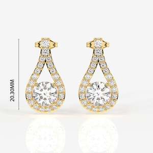 Pendientes de Oro de 9k con Diamante Cultivado en Laboratorio Twilight Sparkle - Product Image 4
