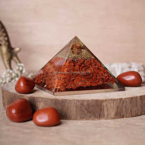 Pirámide de Orgonita de Jaspe Rojo Natural |   Decoración de Cristal para Sanación Energética |   Suministro al por Mayor - Product Image 3