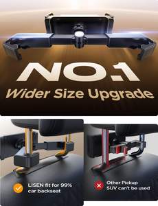 Support de tablette universel pour voiture LISEN avec rotation à 360 degrés, bras pliable pour iPad Pro Air Mini <span class=keywords><strong>Samsung</strong></span> <span class=keywords><strong>Galaxy</strong></span> Tab, siège arrière, voyage pour enfants - Product Image 3