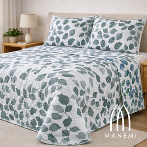 MANEMI Copriletto Moderno Lavabile per Casa, Design con Stampa Floreale, Uso Estivo e di Metà Stagione, 1-2 Federe, Varie Misure - Product Image 1