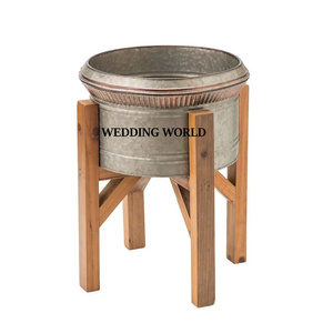 Ensemble de trois jardinière forme ronde en gros jardinière de jardin différentes tailles vaisselle de table en gros jardinière de jardin en métal - Product Image 4