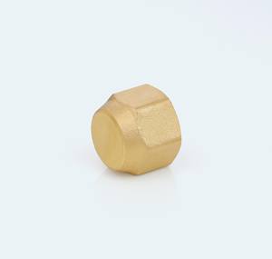 BrassBlizz - Tuerca de Fijación de 5/8 (Paquete de 8) - Rosca de 7/8-14 45 °   Tapón de Latón SAE Cap 950 PSI para Refrigeración HVAC - Product Image 1