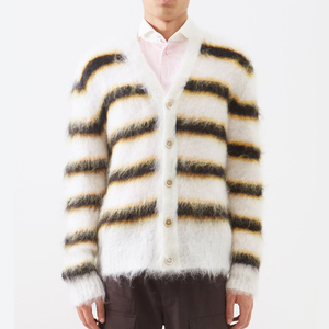 เสื้อสเวตเตอร์แคชเมียร์ผู้ชายแบบสั่งทำพิเศษ ป้องกันการหดตัว สีเฮเธอร์ ลายสเปซได ถักแบบแจ็คการ์ด โลโก้ด้านหน้า คุณภาพสูง - Product Image 5