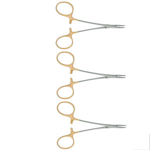 Portaagujas Quirúrgico Manual Reutilizable de Acero Inoxidable con Carburo de Tungsteno, con Sierra Cruzada de 13 cm, de Alta Calidad, Venta al por Mayor B2B - Product Image 1