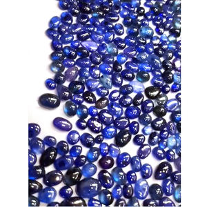 964 Uds Bangkok zafiro azul 7-11mm cabujón ovalado 1980 CT lote Iroc ventas alta calidad glassfilled zafiro piedra preciosa piedra suelta - Product Image 1