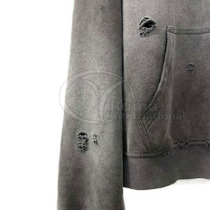 2026 OEM ODM Sweat à capuche pour homme vintage délavé à l'acide, en coton vieilli, coupe oversize, en promotion en ligne - Product Image 4