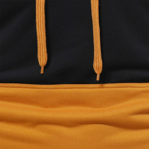 Ensemble de pantalons de survêtement à capuche avec cordon de serrage de couleur assortie pour hommes vêtements d'hiver à manches ordinaires personnalisés couleur bloc OEM - Product Image 3