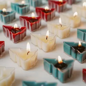 H.M.A artisanat bougies votives pour décor de vacances thème de Noël fête de célébration d'hiver éclairage utilisation de table cadeau - Product Image 4