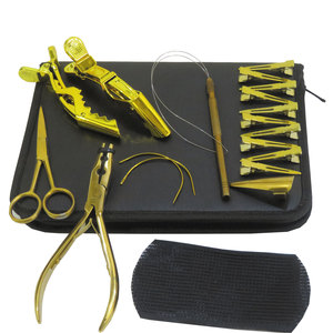 ชุดต่อผมแบบไมโครลิงค์พร้อมคีมลูกปัดห่วงร้อยลูกปัดเครื่องมือเกี่ยวดึงอุปกรณ์ลูกปัดอุปกรณ์ต่อผมแบบ all-in-One - Product Image 5