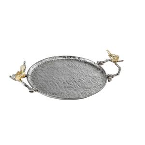 Plateau de service en métal Plateau de service design fait main enduit de poudre d'excellente qualité Plateau en métal classique élégant en gros - Product Image 4