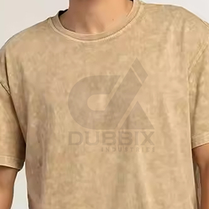 T-shirt lavé à l'acide sur mesure pour les hommes avec logo personnalisé T-shirt de marque privée à vendre en ligne - Product Image 6