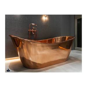 Bañera Independiente Moderna de Cobre con Función de Remojo, Ecológica y Duradera, Hecha en India - Product Image 2