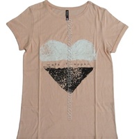 T-shirts pour femmes, vintage, imprimés, tricotés, 100% coton, respirants, écologiques, logo personnalisé, manches papillon, manches courtes