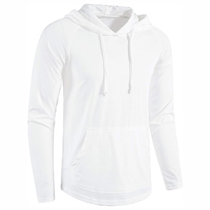 Sweat-shirt à capuche blanc uni, style streetwear minimaliste, avec cordons de serrage ajustables - Product Image 4