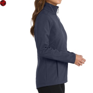 Veste softshell pour femme, fermeture éclair, col montant, imperméable, respirante, vêtements d'extérieur pour l'hiver, logo personnalisé, veste imperméable pour femme - Product Image 3