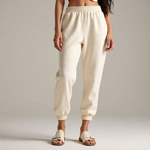 Pantalones Deportivos para Mujer con Cintura Elástica, Mezcla de Poliéster/Algodón, Ligeros para Invierno, Secado Rápido, Impresión de Logotipo Personalizado, Servicio OEM - Product Image 1