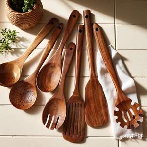 Ensemble d'ustensiles de cuisine en bois de qualité supérieure |   Bois naturel |   Prix d'usine OEM/ODM - Product Image 2
