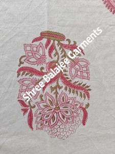 Fait à la main belle nappe en pur coton rose et bleu indien ferme mariage décoratif main bloc imprimé couverture de Table - Product Image 4