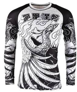 Sublimación personalizada desgaste Rashguard 4 vías Stretch Rashguard Mma Rushguard Bjj OEM Mma Rashguard para hombres manga larga Rash Guard - Product Image 2