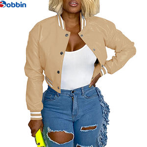 Chaqueta Bomber Varsity de Béisbol Personalizada para Mujer, de Cuero Reversible, Transpirable y Ecológica, en Oferta - Product Image 4