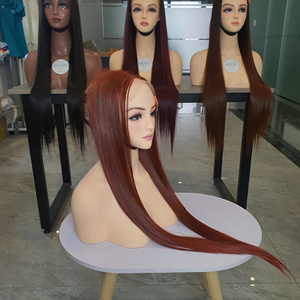 100% Raw vietnamita naranja Color 30 pulgadas hueso recto pelucas de cabello humano doble dibujado largo vendedor - Product Image 3