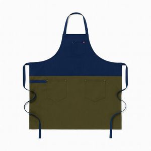 Delantal de Trabajo de Lona y Cuero para Restaurante y Bar, Unisex, con Múltiples Bolsillos Delanteros, Cierre de Broche y Manga Corta - Product Image 3