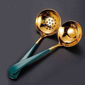 Ensemble de cuillères de service pour restaurant en acier inoxydable à long manche pour buffet et restauration, pour soupe et salade - Product Image 5