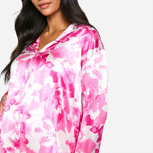 ชุดนอนกันหนาวแขนยาวของผู้หญิงชุดใส่คืนแบบระบายอากาศได้สำหรับฤดูใบไม้ร่วงฤดูร้อนกำหนดโลโก้ได้เอง - Product Image 4