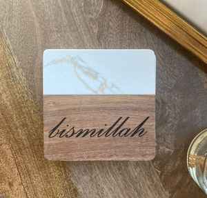 Sous-verres en marbre blanc de la meilleure qualité avec garniture dorée Sous-verres en pierre de luxe polie pour les maisons, les hôtels et les cadeaux Sous-verres en pierre - Product Image 4