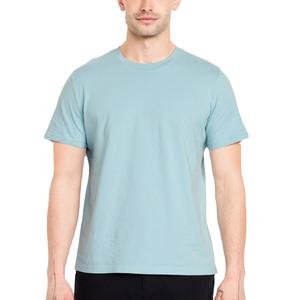 T-shirts en coton pour hommes, manches courtes, col rond, basiques, coton de haute qualité, unisexe, hauts décontractés d'été, coupe classique, t-shirt uni - Product Image 1