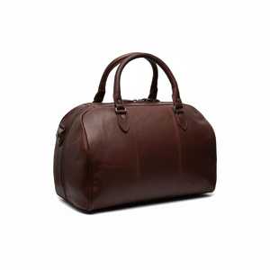 Bolsa de Viaje Multifuncional Ligera de Cuero Genuino Marrón Oscuro, Bolsa de Viaje Vintage para Hombre, Bolsa de Mano Grande para Pasar la Noche - Product Image 1