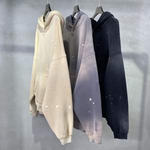 เสื้อฮู้ดแขนยาวผ้าคอตตอน100% พิมพ์โลโก้ได้ตามต้องการเสื้อฮู้ดแบบสวมหัวสำหรับผู้ชายเสื้อฮู้ดแฟชั่นโอเวอร์ไซส์สำหรับออกกำลังกายยิม - Product Image 3