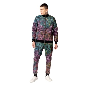 Ensemble de survêtement pour hommes en sublimation, vêtements de sport en polyester imprimés sur mesure, tenue de jogging pour la salle de sport, fabrication OEM, marque privée - Product Image 1