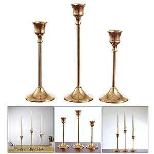 Metal Craft Desktop <b>Candlestick</b> Living Room Decoration Metal in <b>Brass</b> Gold Plated Candle Holders High Fashion Candle Stand - Product Image 4