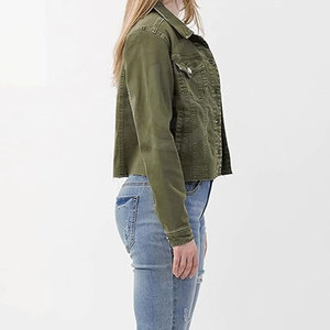 Chaqueta vaquera de punto de algodón de gran tamaño para mujer Material cómodo transpirable duradero relleno de algodón - Product Image 5