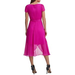 Robe en mousseline de soie effet cache-cœur DKNY pour femme, couleur violet, taille 6 Petite - Style High Street pour le jour et le soir - Product Image 2