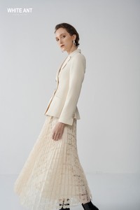 Falda de mujer de diseño único lista para enviar falda MIDI plisada de encaje LYRA Falda larga con chaqueta ropa de verano tela de buena calidad - Product Image 4