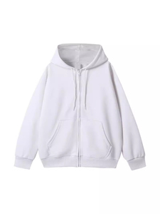 Sweat à capuche pour homme avec fermeture éclair intégrale, logo personnalisé, coton, tissu molletonné français, impression en relief, haute qualité, lourd, vintage, lavage à l'acide, sweat à capuche avec fermeture éclair - Product Image 2