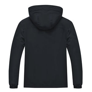 Veste softshell à capuche légère et décontractée pour homme Parkas réversibles en polyester avec fermeture éclair design solide de randonnée Chaqueta De - Product Image 3