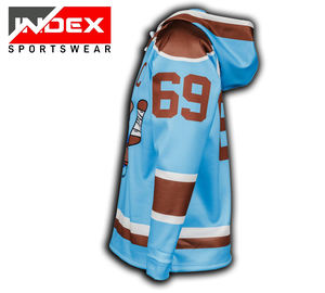 2025 sur mesure de haute qualité sergé broderie Hockey Jersey sweats à capuche hiver polaire avec lacets Service OEM disponible - Product Image 3
