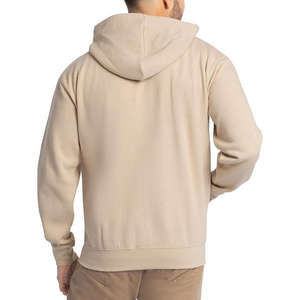 Sudadera con capucha de lana de algodón con cremallera bidireccional de invierno para hombre con cierre de cremallera doble de tela pesada para ropa informal diaria - Product Image 2